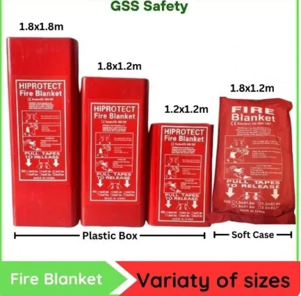 Fire blanket berbagai ukuran dengan plastic box dan soft case