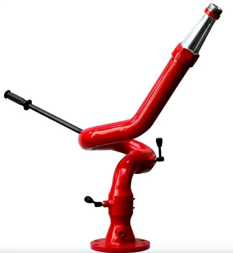Fire monitor merah dengan tuas