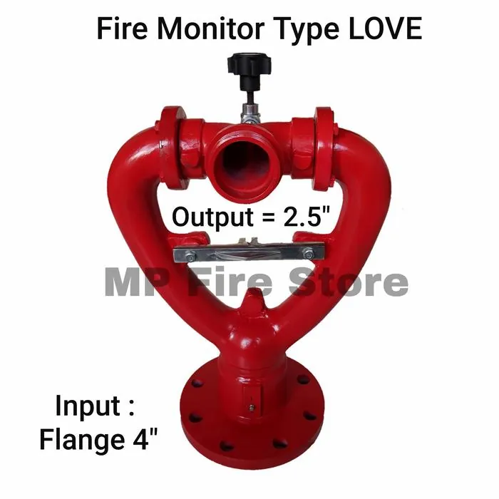 Fire monitor tipe love input flange 4 inci output 2,5 inci